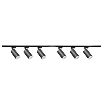 Sufitowa szynowa lampa 1-fazowa zestaw LONDON 327932 tuby metalowe czarne