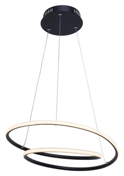 LAMPA wisząca MERIDIA 3257 Rabalux metalowa OPRAWA pierścienie LED 40W 3000K zwis biały czarny