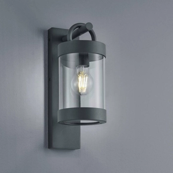 Industrialna LAMPA elewacyjna CUSTYRA DL142204160 Trio ogrodowa tuba zewnętrzna z czujnikiem zmierzchu IP44 antracytowa