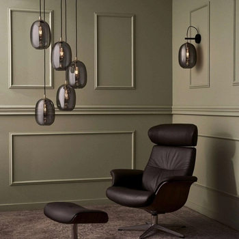 Wisząca LAMPA loftowa ONYX 10893508 Kaspa skandynawska OPRAWA szklany ZWIS hygge kaskada złota grafitowa czarna