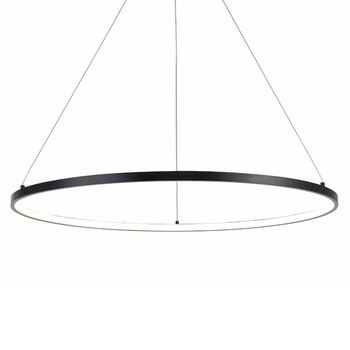 Wisząca lampa ring Horik PEN89424-60BK Zumaline LED 32W 3000-6000K czarna OUTLET