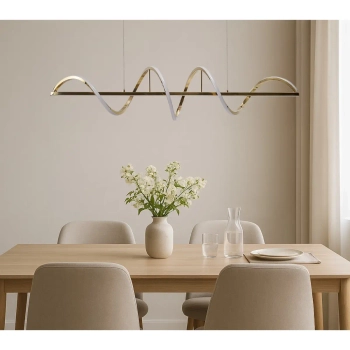 Lampa wisząca spirala MEMPHIS AZ6814 LED 55W 3000K ściemnialna złota