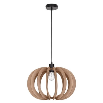 Wisząca lampa NOGALES LE42942 hygge nad stół drewno czarna