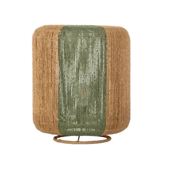 Lampka stołowa boho DULERMO LE45349 do sypialni sznurkowa brązowa zielona