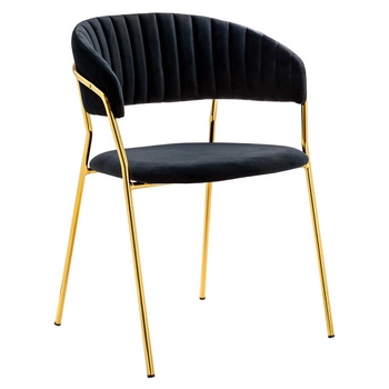 Eleganckie krzesło Margo KH121100121.74 King Home tapicerowane czarne
