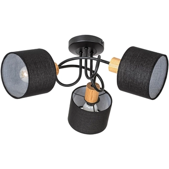 Czarna lampa sufitowa Miguel 3246 z tkaniny nowoczesna do sypialni