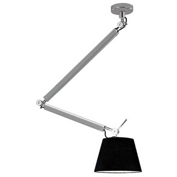 Wisząca lampa abażurowa Zyta AZ2298+AZ2600 Azzardo do sypialni aluminium czarna