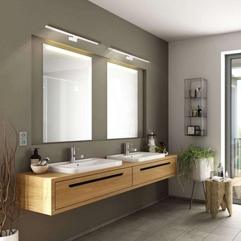 Kinkiet LAMPA ścienna SHINE ML5571 Milagro metalowa OPRAWA galeryjka LED 12W 4000K nad lustro IP44 biała