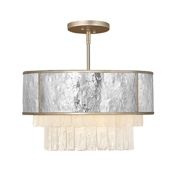 Lampa wisząca półplafon QN-REVERIE-4P-CPG crystal szara złota