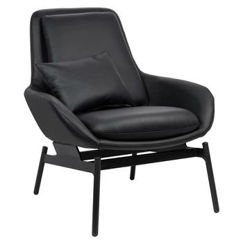 Fotel LAZY MSE011000310.E43 tapicerowany ekoskórą czarny