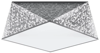 LAMPA sufitowa SL.0691 geometryczna OPRAWA natynkowa srebrna