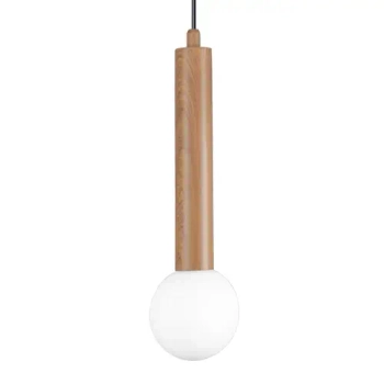 Lampa wisząca do salonu Filano PND-33574-1-WD metalowa brązowa