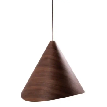 Naturalna zwisająca lampa Sakura P0610 stożek nad stół ciemne drewno