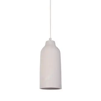 Wisząca lampa tuba z ceramiki Nora 41370 nad wyspę beżowa