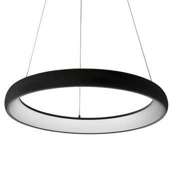 Ledowa lampa wisząca Alessia LED 50W pierścień czarny