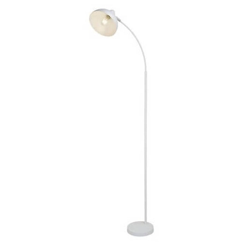 Łukowa lampa podłogowa Daron 5239 do sypialni metalowa biała OUTLET