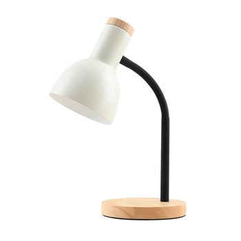 Biurkowa lampka Senza TB-37263-BG Italux biały czarny drewniany