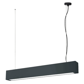 LAMPA wisząca IBROS LP-7001/1P 20 BK-63 18/4 Light prestige prostokątna OPRAWA metalowa LED 18W 4000K zwis IP20 czarny