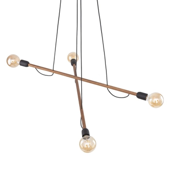 Salonowa lampa wisząca rustykalna Helix 4949 TK Lighting drewniana czarna