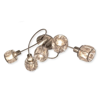 Lampa na sufit Josefa 1281050 Nave crystals glamour do jadalni srebrna