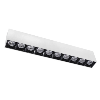 Prostokątna lampa natynkowa 1063 Domeno LED 30W 3000K oczka do pokoju biała