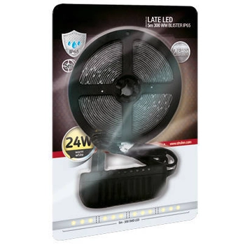 Taśma LED 24W 3000K LATE LED 03040 Ideus pasek 5 metrów 2100lm IP65 biała