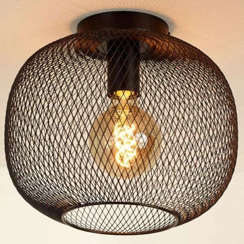 Loftowa LAMPA sufitowa MESH 45185/30/30 Lucide metalowa OPRAWA drut czarny