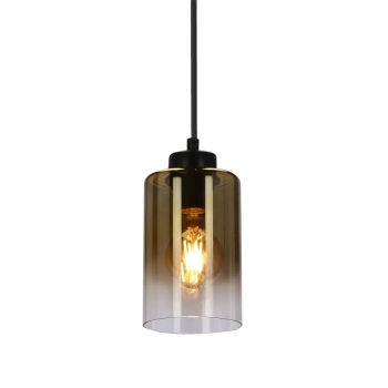Szklana lampa wisząca Aspra 31-16256 bursztynowy przezroczysty czarny