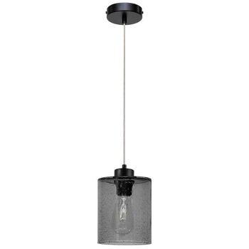 Loftowa lampa wisząca ZEFIR 111870104 szklany zwis przydymiony czarny