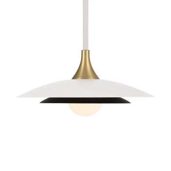 Wisząca lampa Welsh QN-WELSH-P-WHT LED 15W 3000K dyski złote białe