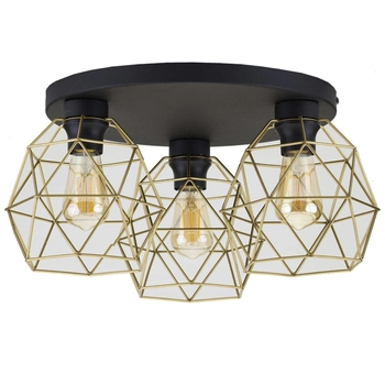 Lampa sufitowa industrialna Galaxy 3458 TK Lighting potrójna czarna