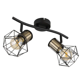 Sufitowa lampa druciana Priska 54017-2M czarna złota