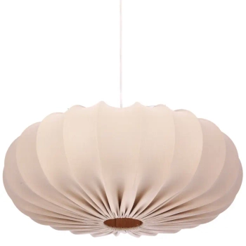 Skandynawska wisząca lampa nad stół 31-39231 regulowany tkanina beżowy