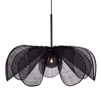 Materiałowa lampa wisząca STYRKA 108662 Markslojd do jadalni przydymiony czarny