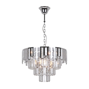Pokojowa lampa Cameron K-8176 Kaja glamour na łańcuchu srebrny żyrandol