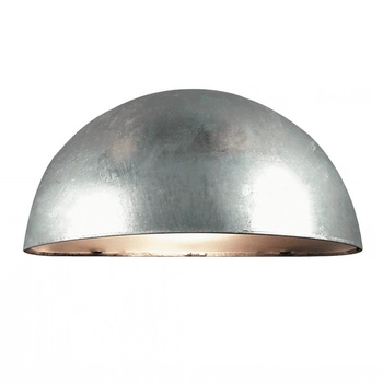 Zewnętrzna lampa ścienna SCOR 21651031 IP44 metalowa półokrągła cyna