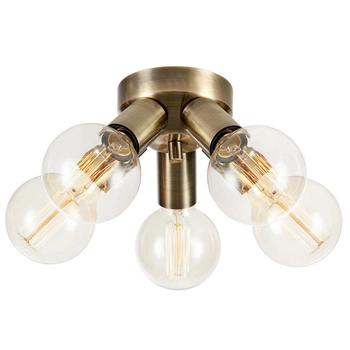 Ściemnialna lampa sufitowa Mazzo 108553 Markslojd 5-punktowa złota