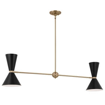 Podwójna lampa wisząca nad stół Phix KL-PHIX-2-LINEAR-CBB regulowana czarna