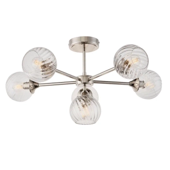 Sufitowa lampa do salonu Allegra 104050 szklane kule nikiel