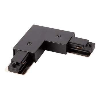 1-fazowy łącznik-L + zasilane centralne Track Light ML0716 czarne