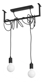 LAMPA wisząca SL.0894 loftowa OPRAWA metalowy ZWIS przewody czarne