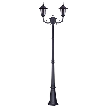 Stojąca LAMPA zewnętrzna STANDARD K-7064A2/2 czarny Kaja klasyczna ogrodowa latarnia IP44 czarna