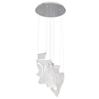 Designerska lampa wisząca SILK P0371D Maxlight LED 15W 3000K stal chrom