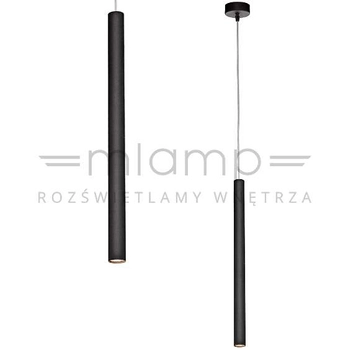 LAMPA wisząca ROLL 10714102 Kaspa metalowa OPRAWA tuba LED 4W 3000K zwis sopel czarna