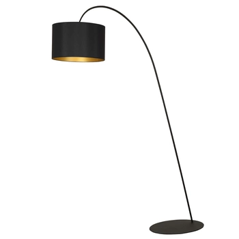 Lampa podłogowa łukowa Alice 4963 Nowodvorski do salonu czarna złota