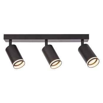 Potrójna sufitowa lampa Pipe Ring Spot ML2071 na belce czarny