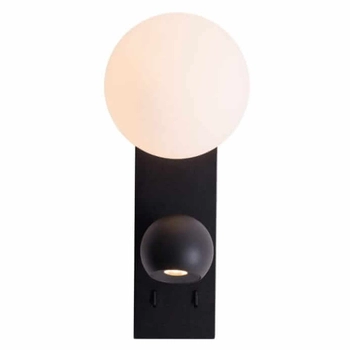 Kinkiet ścienny Atom Allure W0351 LED 5W 3000K do sypialni czarny