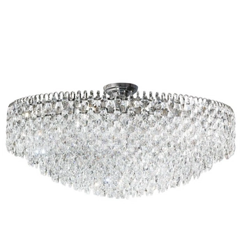 Kryształowa lampa sufitowa BURANO chrom przezroczysta AZ6909 1xE14