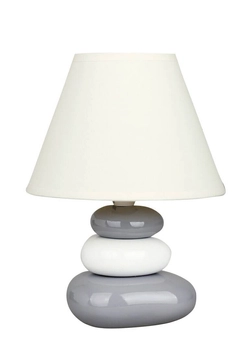 Ceramiczna lampa stojąca Salem 4948 kamienie białe szare