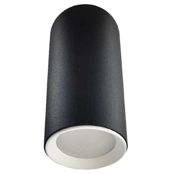 LAMPA sufitowa MANACOR LP-232/1D - 130 BK/WH Light Prestige metalowa OPRAWA spot tuba czarna biała